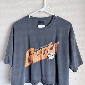 Gray San Francisco Giants Crop Top
